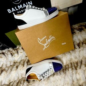 Christian louboutin white and purple. Seize 43 mens. Good condition wore 2 times